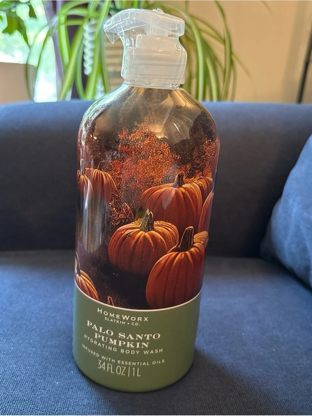 HomeWorx Slatkin Co Palo Santo Pumpkin Hydrating Body Wash 34floz 1 liter sealed